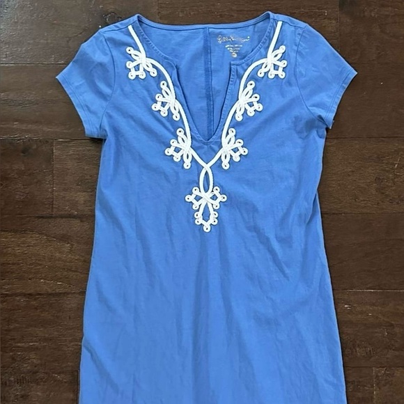 Lilly Pulitzer-Brewster Dress-Blue-size XS-EUC - Picture 9 of 11